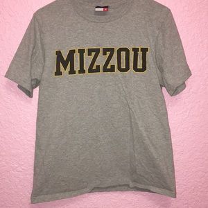 MIZZOU grey short sleeve top